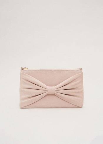 Phase Eight Oversized Bow Bags Cream Canada | JLTGAR-780